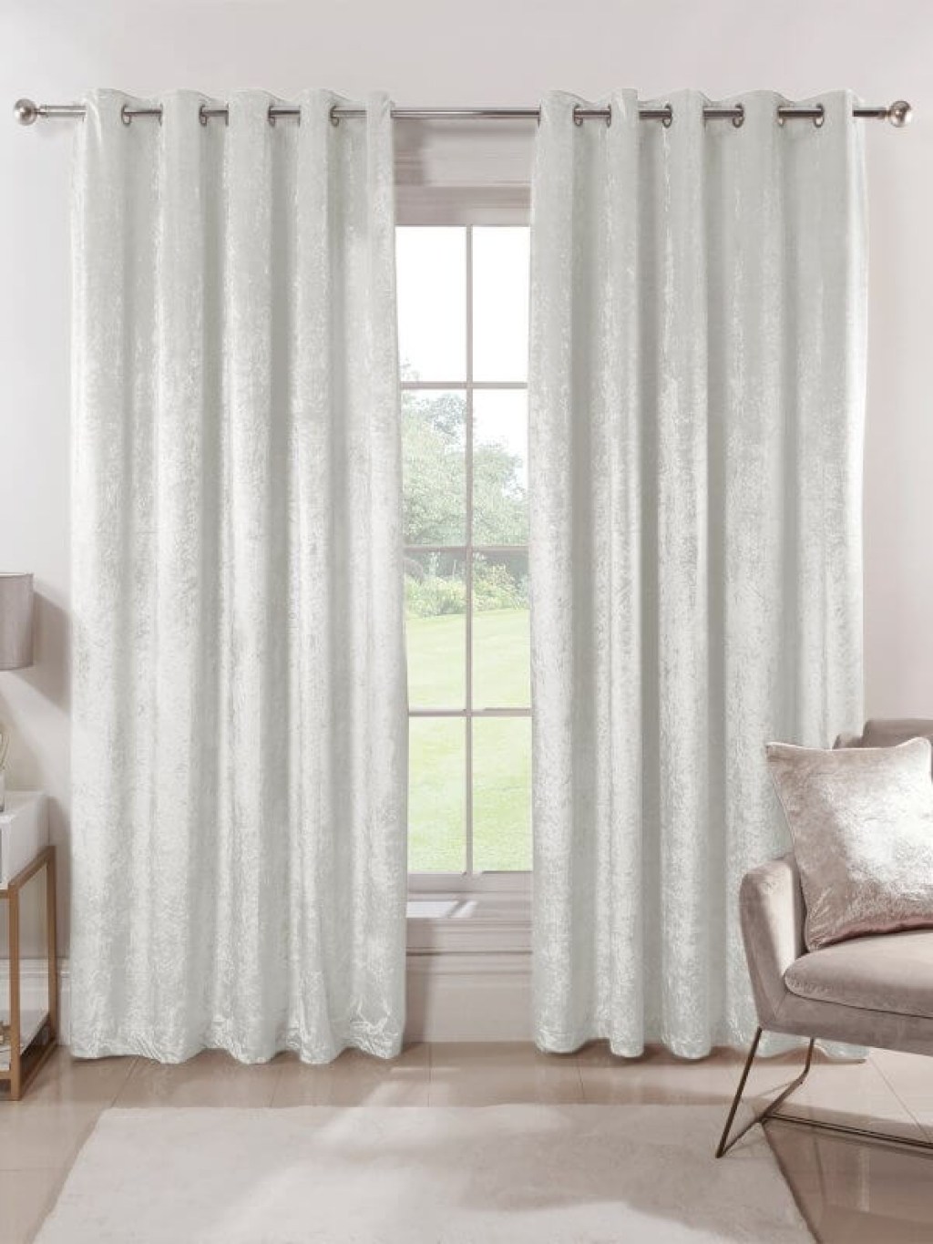 Κουρτίνα Blackout-Συσκότισης Ανοικτό Γκρι Luxury Velour με Τρουκς Γαρύφαλλο 290x280 | Γαρύφαλλο - Λευκά Είδη