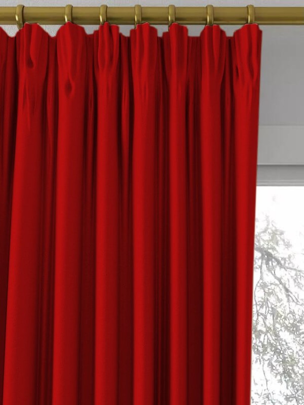 Κουρτίνα Blackout-Συσκότισης Κόκκινο Silk Touch με Τρέσα Γαρύφαλλο 285x280 | Γαρύφαλλο - Λευκά Είδη