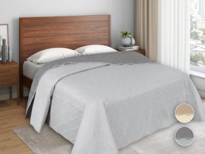 Κουβερλί Διπλής Όψεως Microfiber Geo Γαρύφαλλο | Γαρύφαλλο - Λευκά Είδη