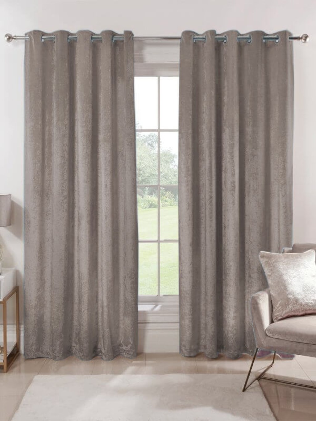 Κουρτίνα Blackout-Συσκότισης Μόκα Luxury Velour με Τρουκς Γαρύφαλλο 290x280 | Γαρύφαλλο - Λευκά Είδη