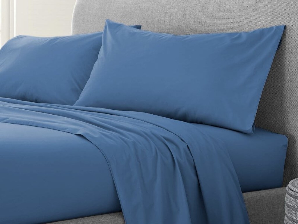 Σετ Σεντόνια Ραφ Μπλε 100% Βαμβακερά Reactive One Color Γαρύφαλλο | Γαρύφαλλο - Λευκά Είδη